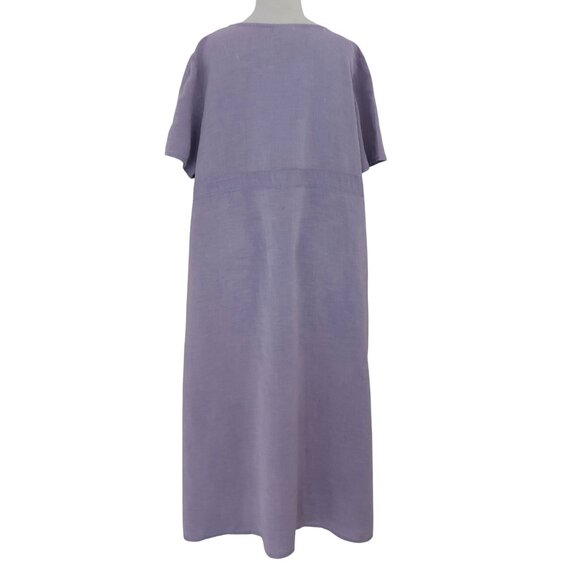EILEEN FISHER Linen blend midi shift dress sz 2X 2XP petite - Picture 3 of 7